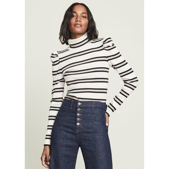 Veronica Beard Cedar Striped Turtleneck Top size XS - Picture 6 of 6